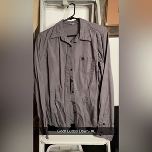 Women’s Cinch grey Button Down
